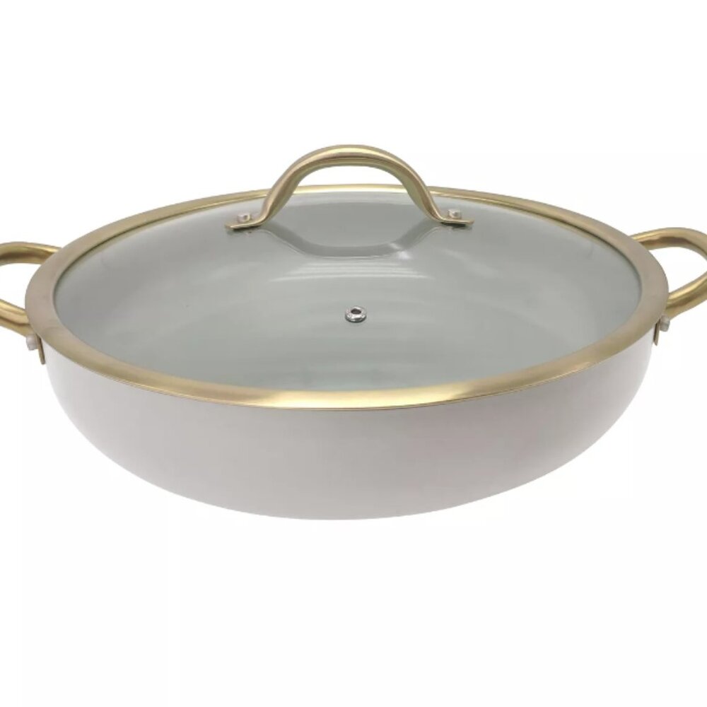 Kitchen Ceramic 13" Everyday Pan with Lid